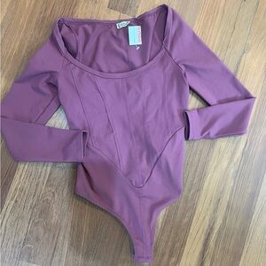We the Free by Free People plum bodysuit in XS